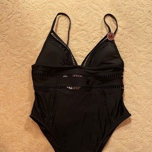 NEW! Forever 21 Black One Piece Bathing Suit